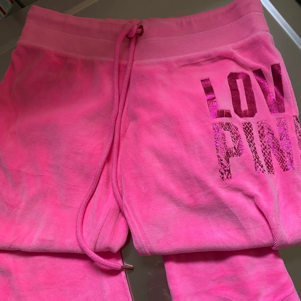 Victoria Secret PINK size S velour pants
